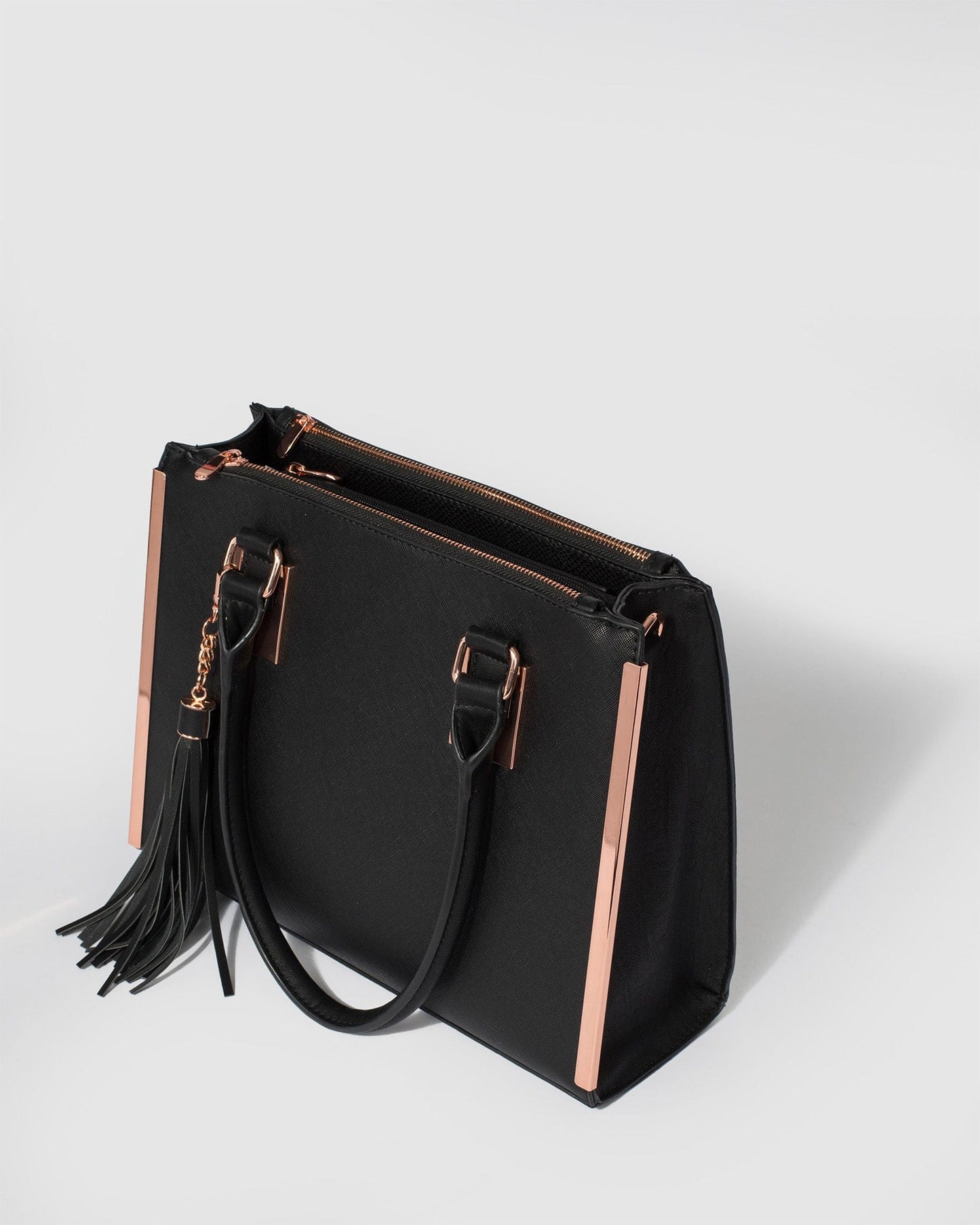 Colette by Colette Hayman And Rose Gold Lucy Tote Bag (Black)