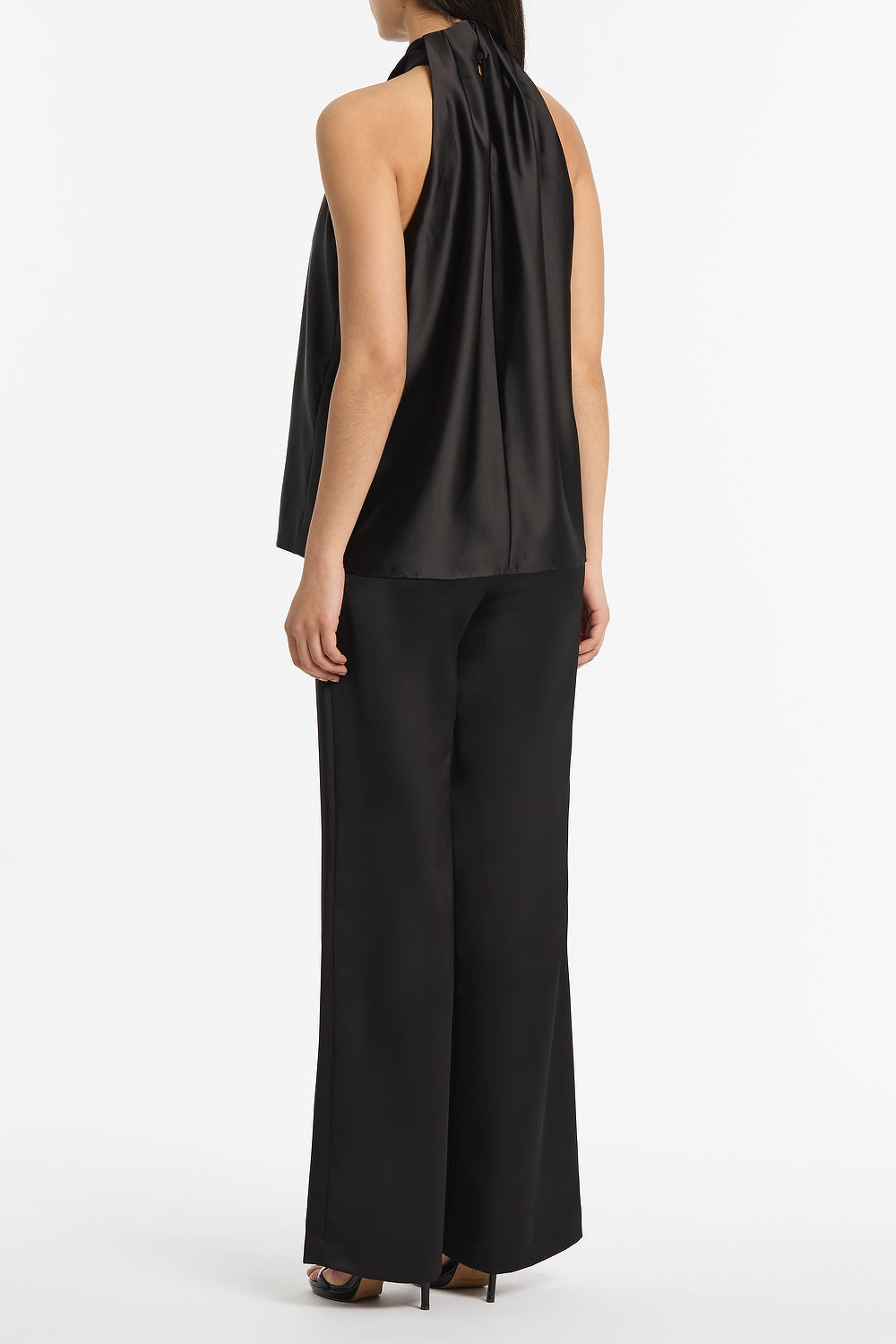 Carla Zampatti Lustre Satin Elastic Pant (Black)