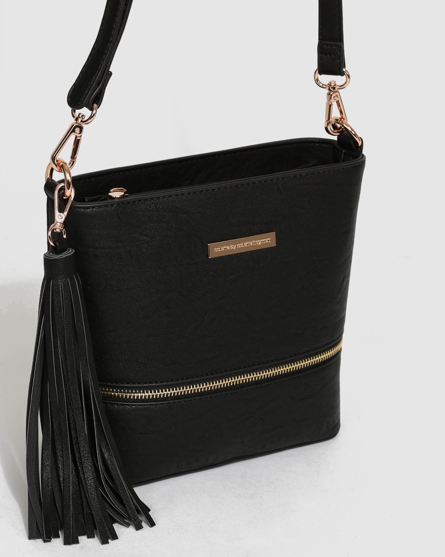 Colette by Colette Hayman Pia Tassel Crossbody Bag (Black)