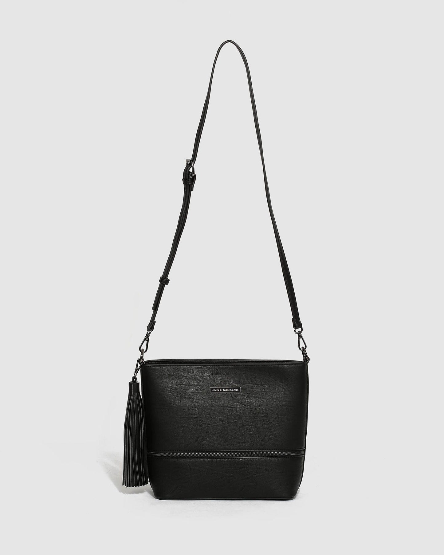 Colette by Colette Hayman Pia Tassel Medium Crossbody Bag (Black)
