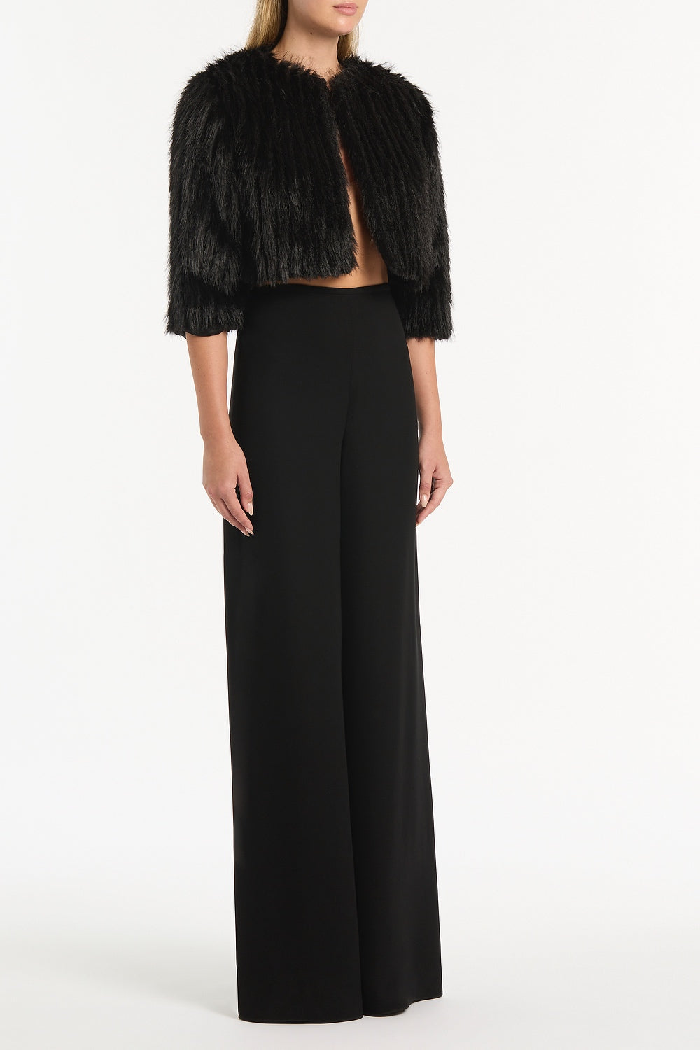 Carla Zampatti Piuma Fur Bolero (Black)