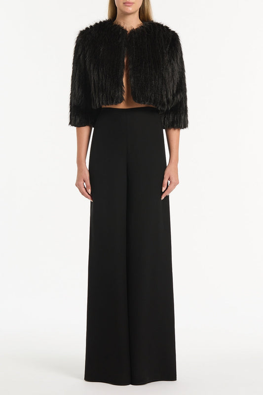 Image of Coats & Jackets. Product name - Black Piuma Fur Bolero in Black colour by brand - Carla Zampatti