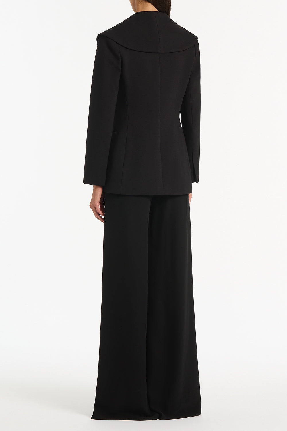 Carla Zampatti Ponte Wide Shawl Collar Jacket (Black)