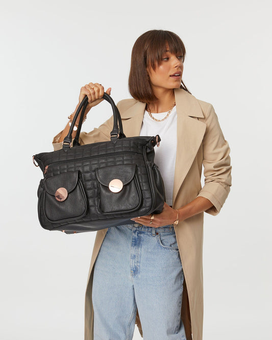 Image of Bags. Productname: Black Premium Baby Bag Set in Black colour by brand - Colette