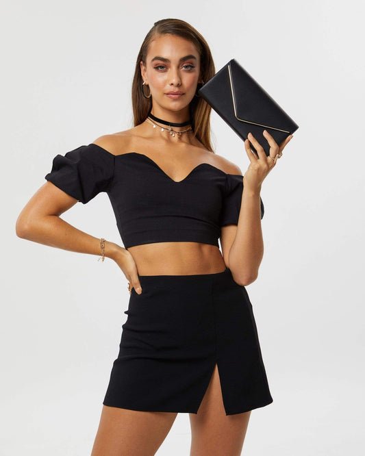 Image of Clutch Bags. Productname: Colette Black Sammie Clutch Bag in Black colour by brand - Colette