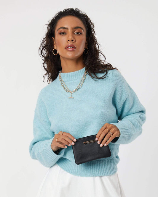 Image of Coin Purses. Productname: Colette Black And Gold Sia Coin Purse in Black colour by brand - Colette