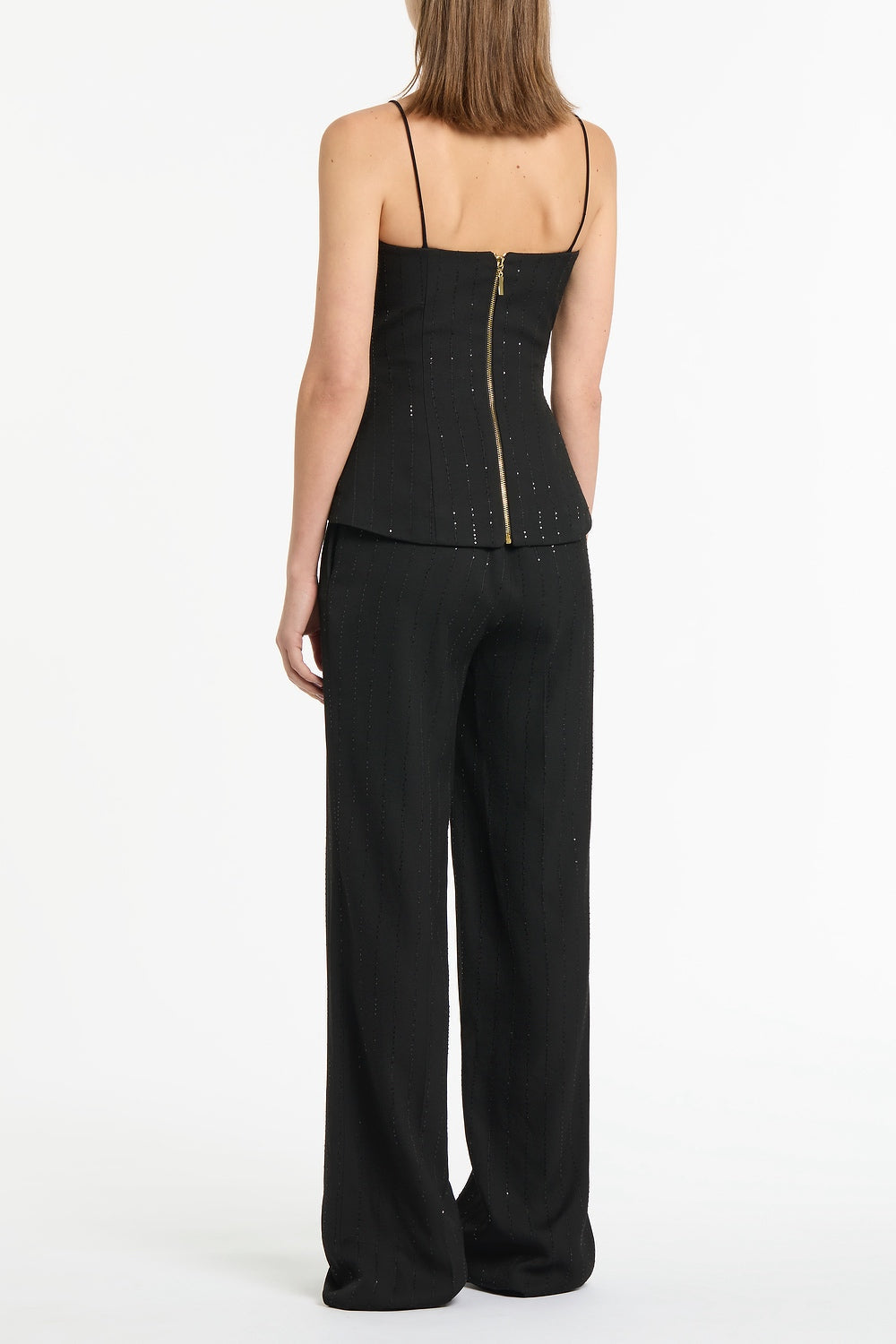 Carla Zampatti Starlight Twill Bustier Top (Black)