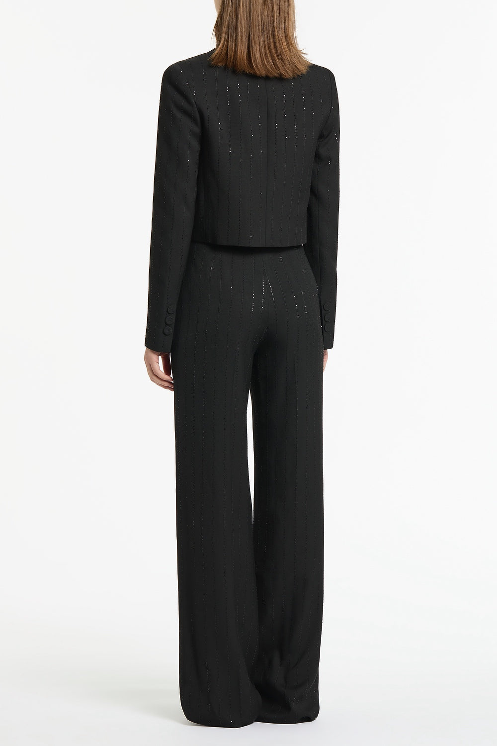 Carla Zampatti Starlight Twill Wide Leg Pant (Black)