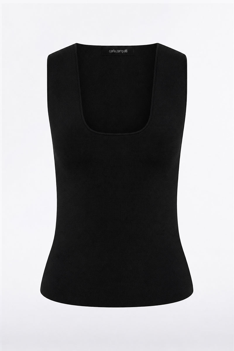 Carla Zampatti Milano Knit Tank (Black)