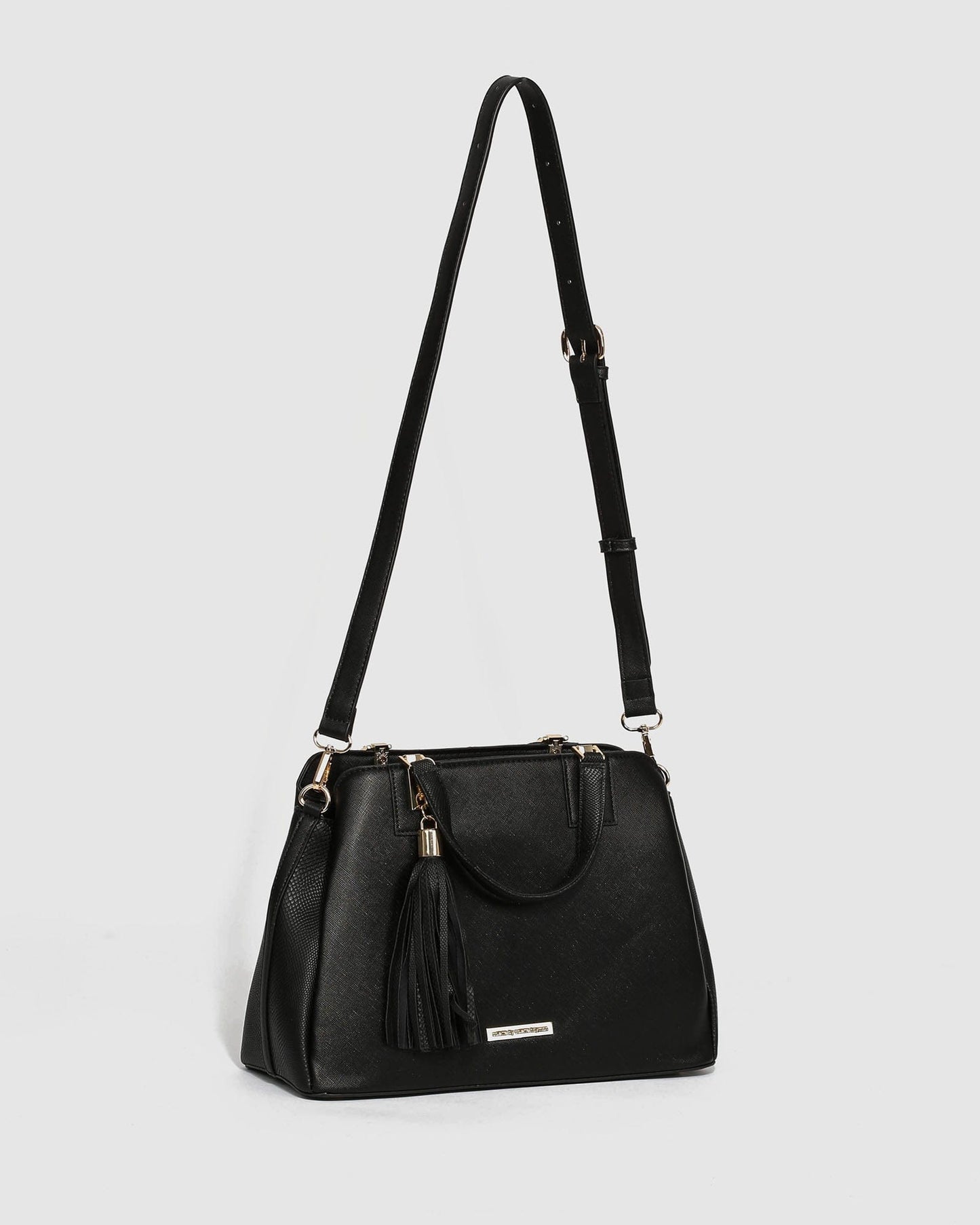 Colette by Colette Hayman Toni Tassel Tote Bag (Black)
