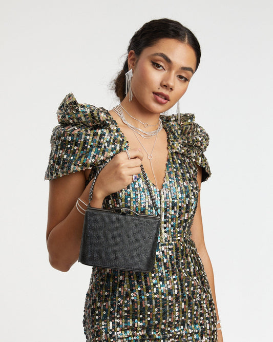 Image of Clutch Bags. Productname: Colette Black Tullia Chain Bag in Black colour by brand - Colette