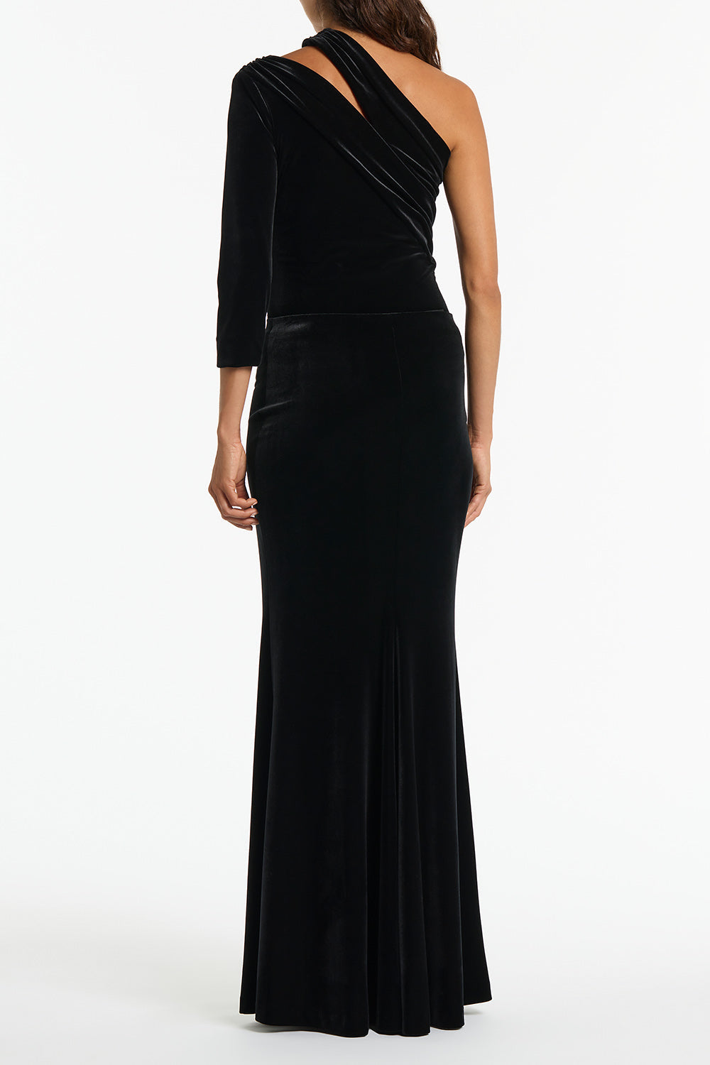 Carla Zampatti Velvet Column Skirt (Black)