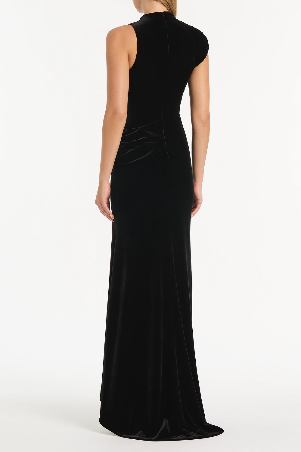 Carla Zampatti Velvet Draped Gown (Black)