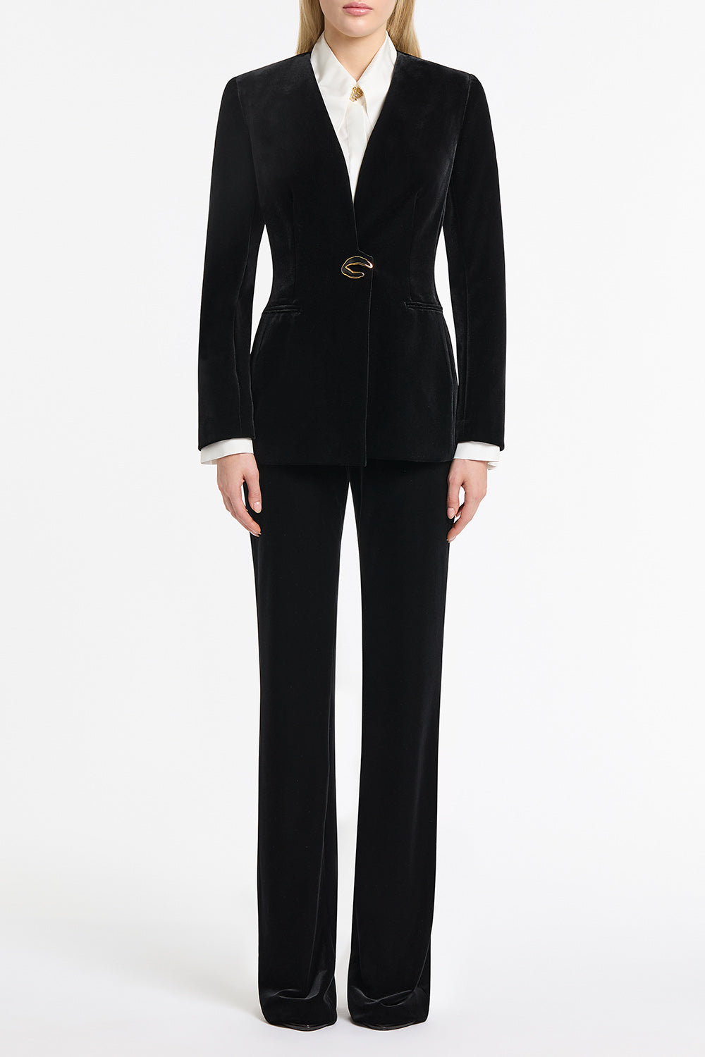 Carla Zampatti Velvet Pant (Black)