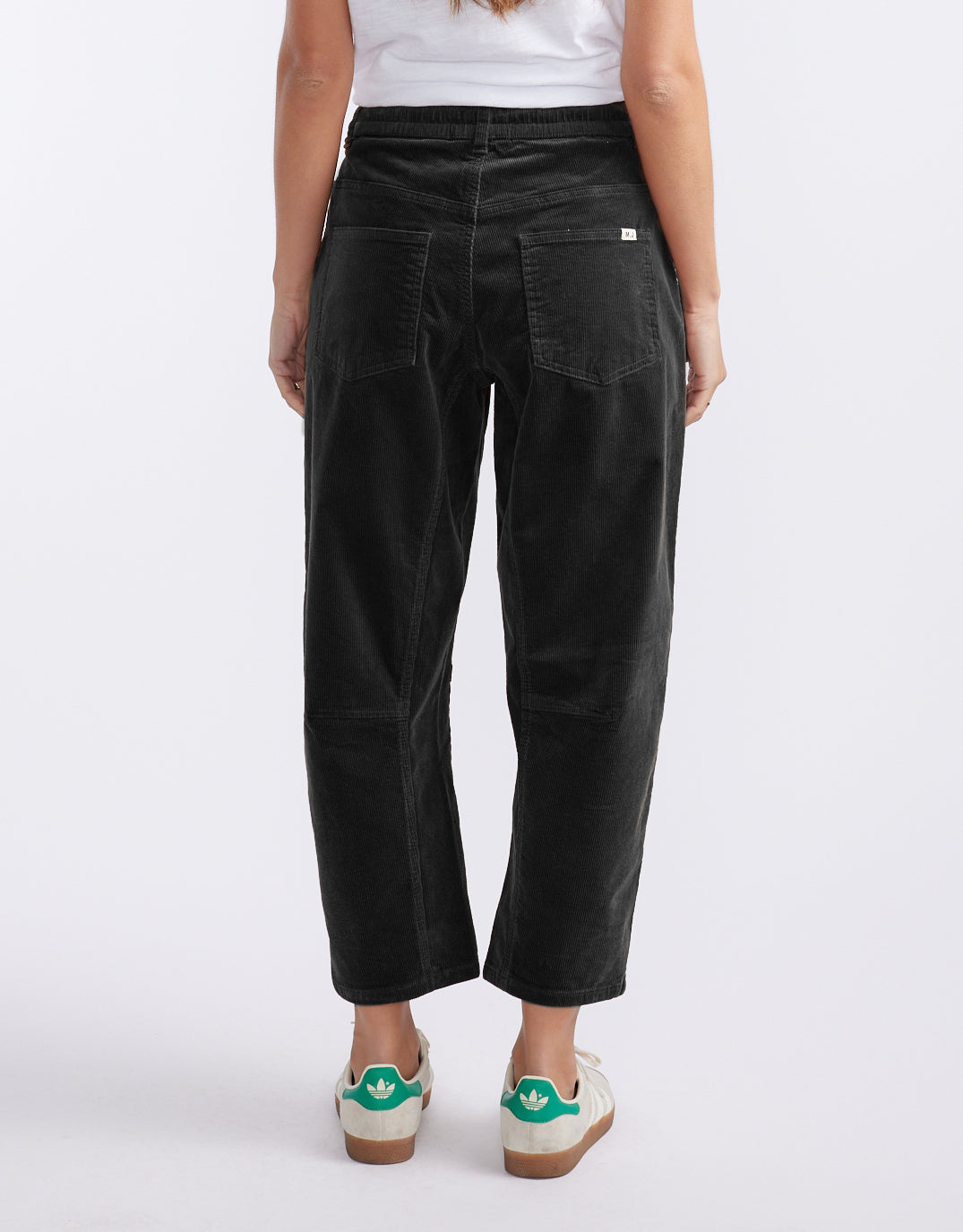 Monaco Cord Leo Barrel Jean (Black)