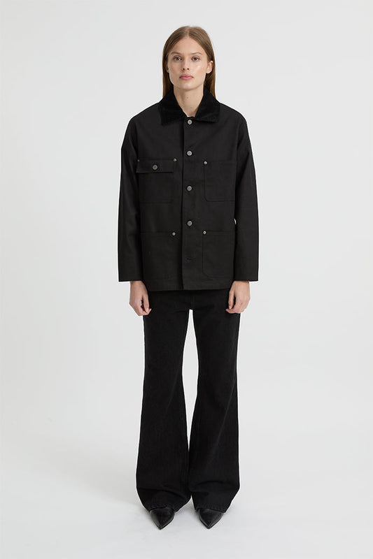 Image of Jackets. Product name - Louis Barn Jacket Black in Black colour by brand - Blanca Studio