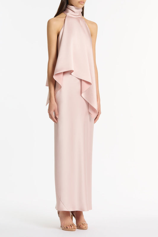 Carla Zampatti Blush Lustre Satin Bias Skirt (Pink)