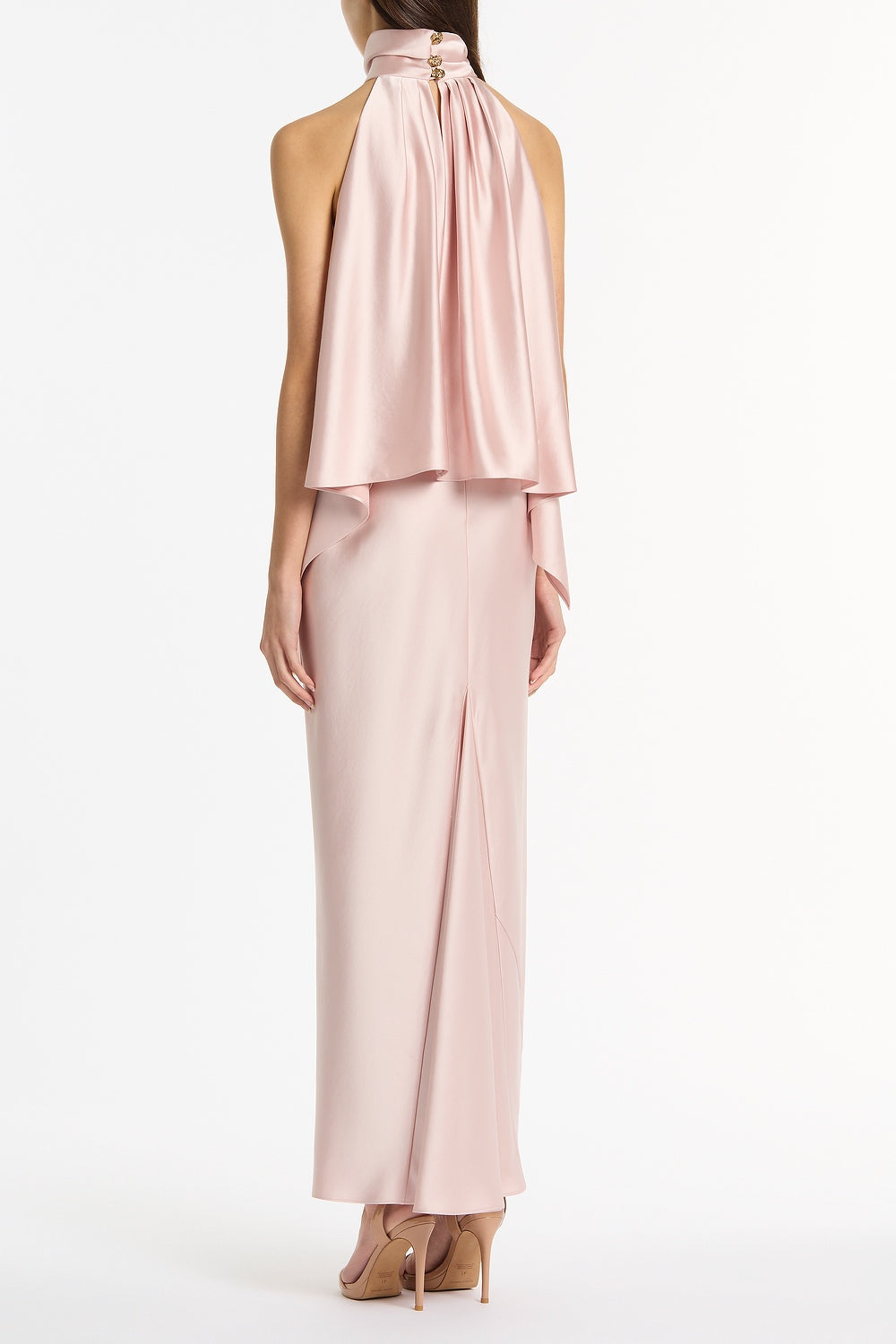 Carla Zampatti Blush Lustre Satin Bias Skirt (Pink)