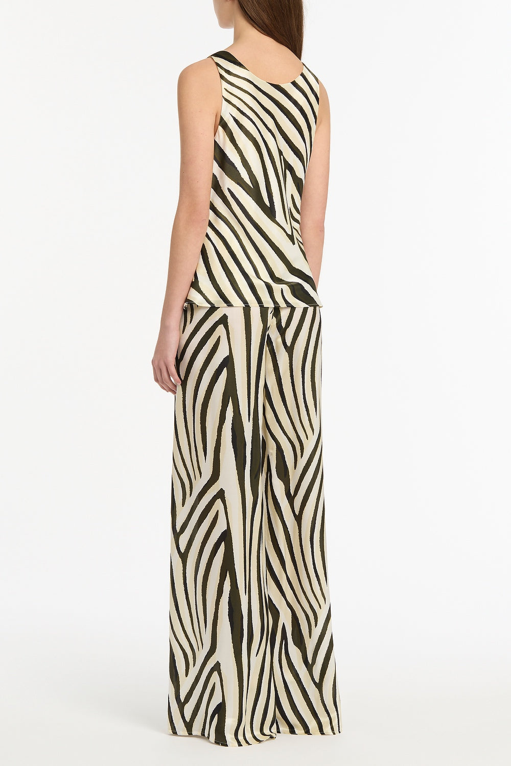 Carla Zampatti Bold Stripe Print Palazzo Pant (Multi-Colour)