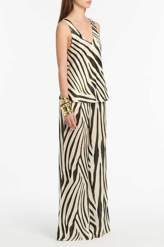 Carla Zampatti Bold Stripe Print Scoop Neck Cami (Multi-Colour)