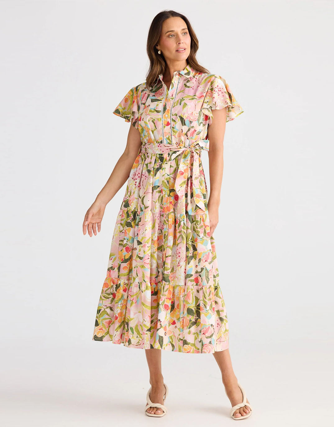 Image of Dresses. Productname: Alice Short Sleeve Dress - in Zoes Garden colour by brand - Brave + True