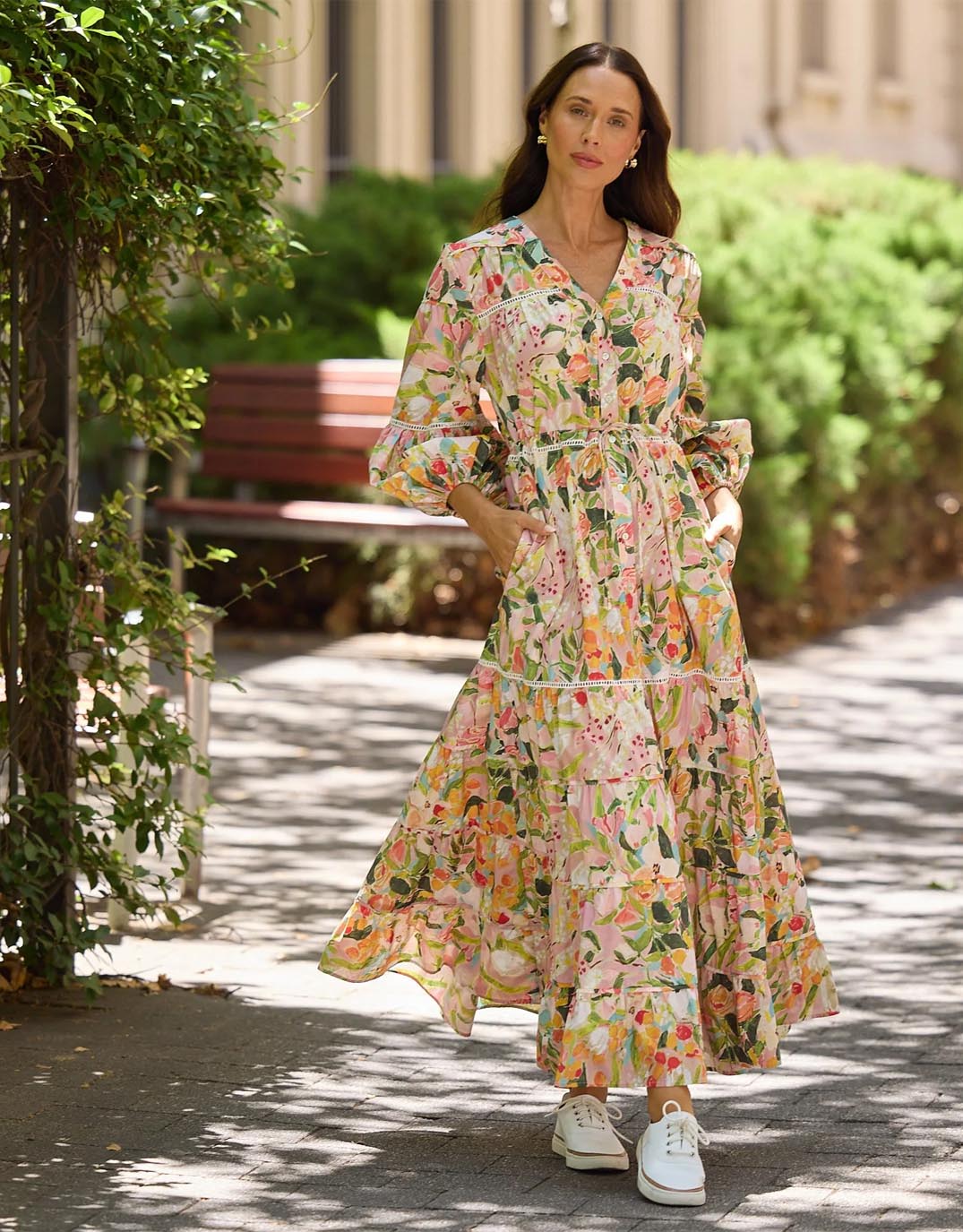Image of Dresses. Productname: Gertie Dress - in Zoes Garden colour by brand - Brave + True