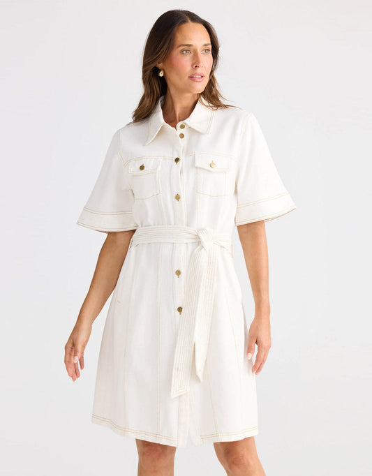 Image of Dresses. Productname: Leroy Dress - in Milk colour by brand - Brave + True