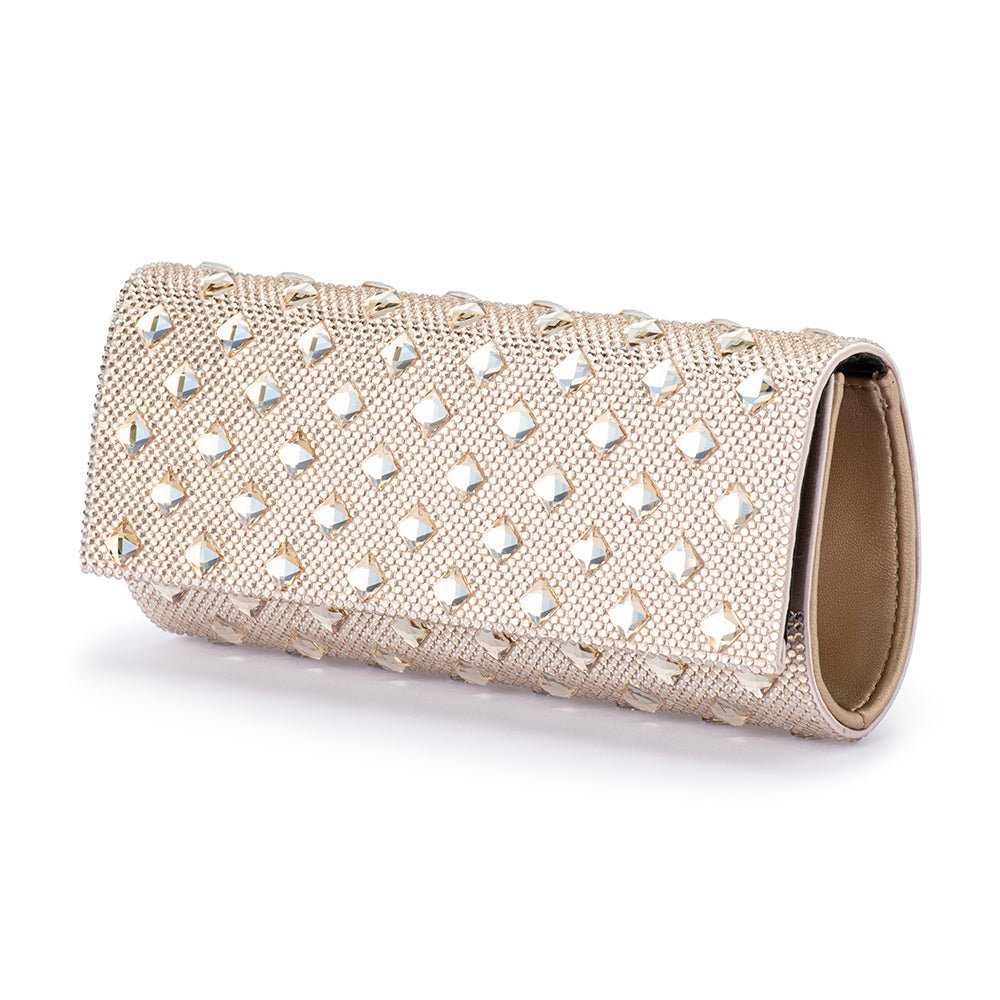 Olga Berg BRIDGET Crystal Clutch (Champagne)