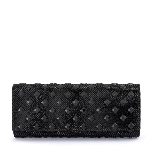 Olga Berg BRIDGET Crystal Clutch (Black)