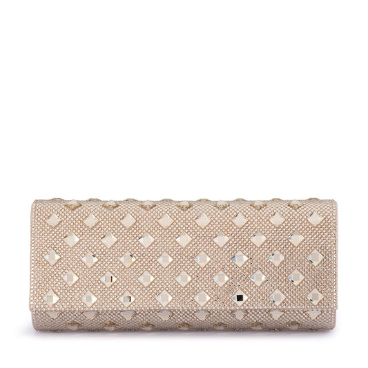 Olga Berg BRIDGET Crystal Clutch (Champagne)