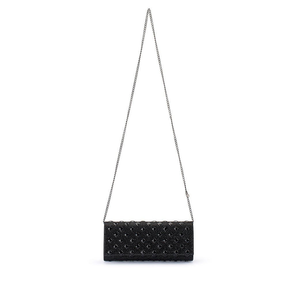 Olga Berg BRIDGET Crystal Clutch (Black)