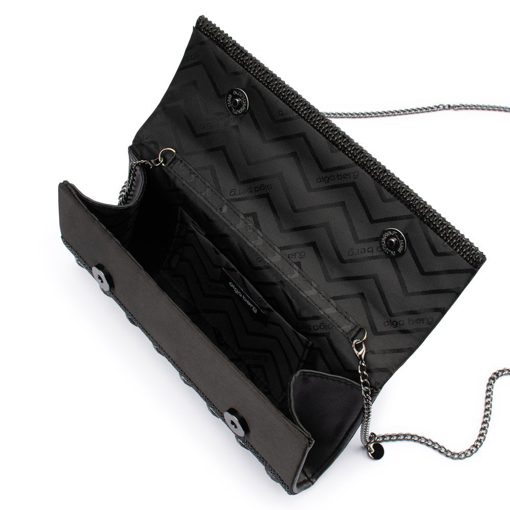 Olga Berg BRIDGET Crystal Clutch (Black)