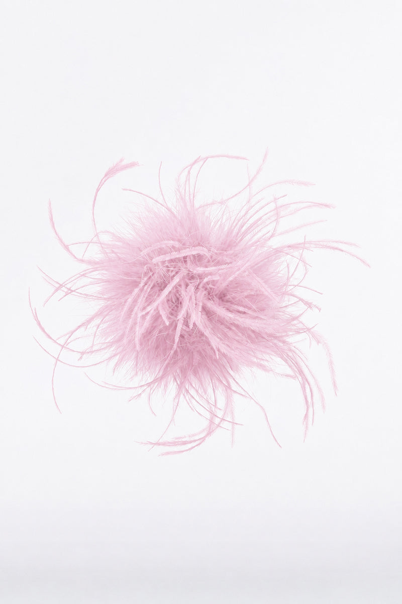 Image of Accessories. Product name - Floss Feather Brooch in Pink colour by brand - Carla Zampatti
