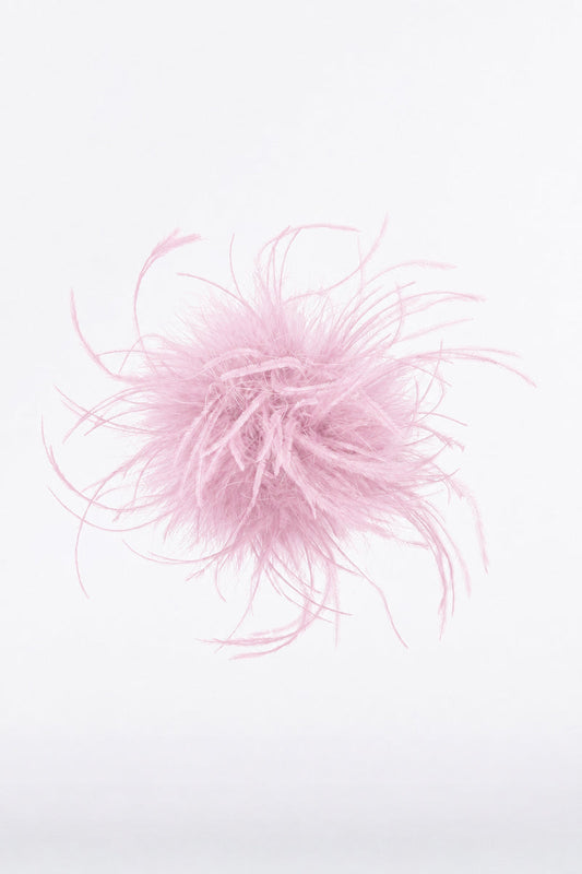 Image of Accessories. Product name - Floss Feather Brooch in Pink colour by brand - Carla Zampatti