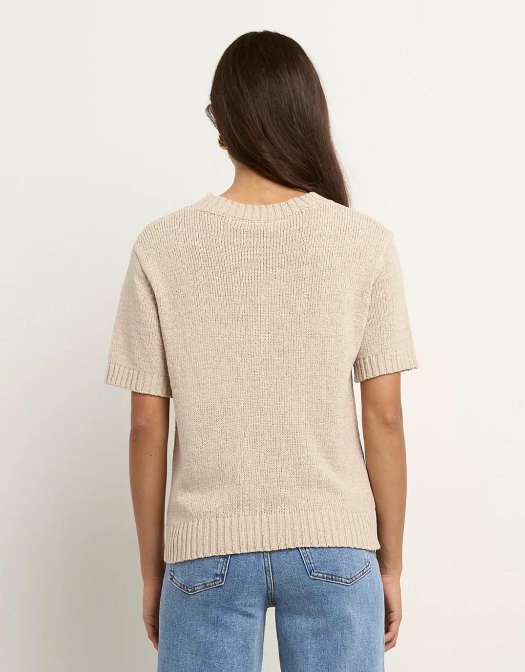 By Rosa Loveable Tape Yarn Knit Tee (Natural)