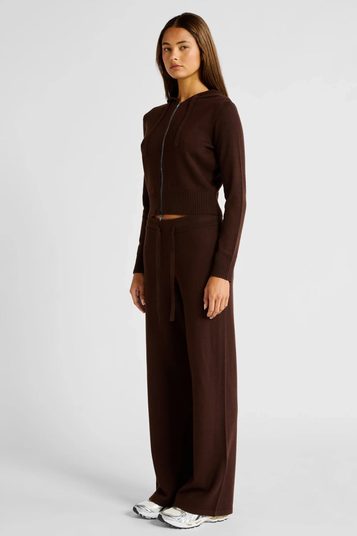 Wide Leg Knit Pant (Espresso)
