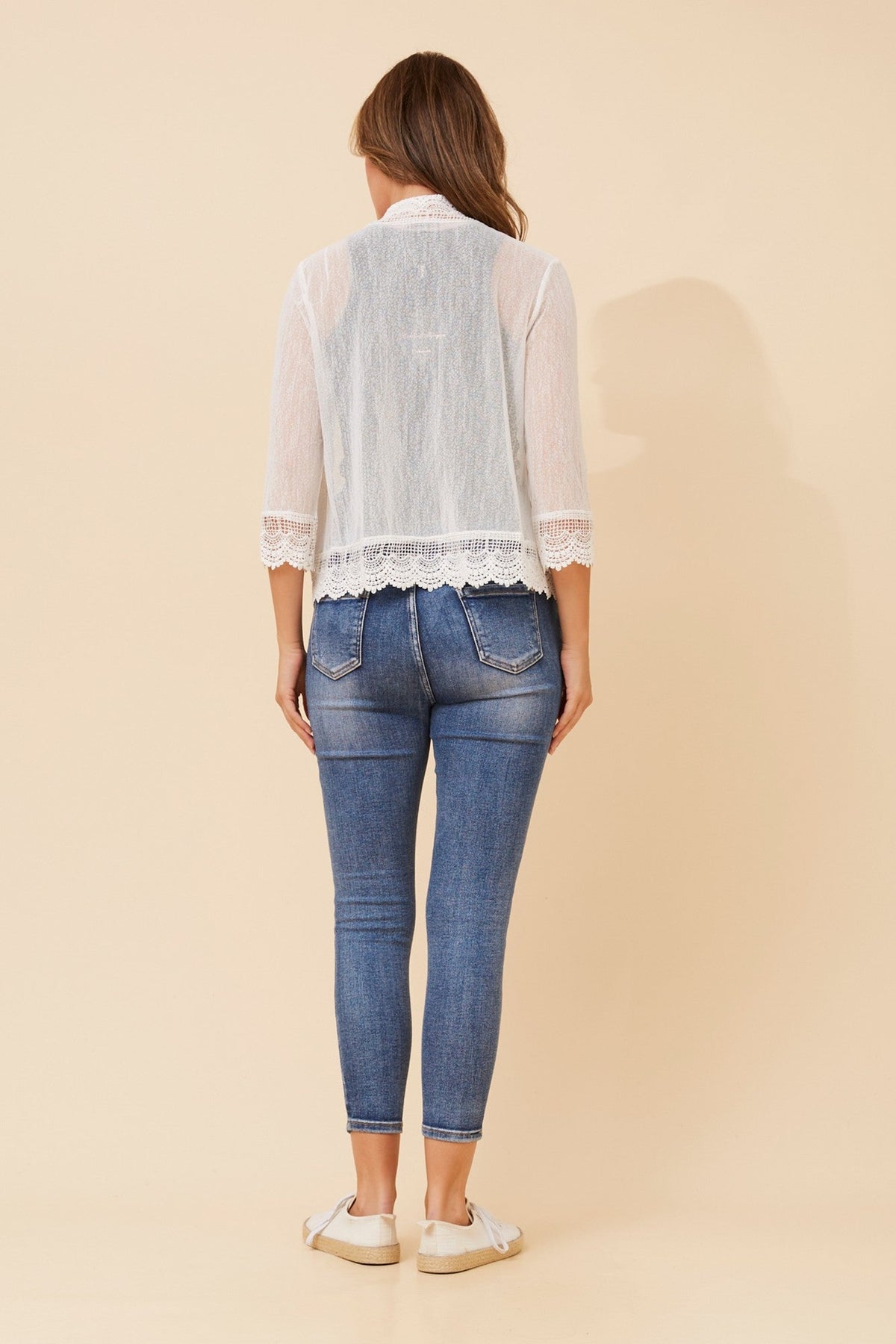 Caroline Morgan Australia FINS LACE CARDIGAN (Cream)