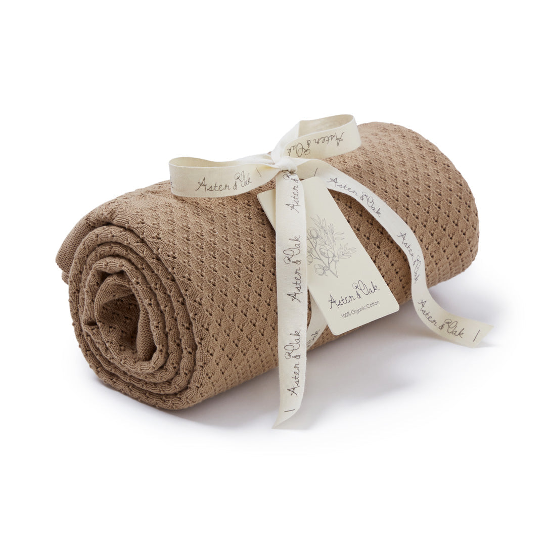 Clay Knit Heirloom Blanket