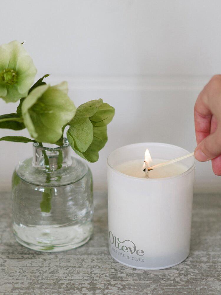 Image of Decor. Product name - Soy Wax Candle Amber & Lotus in Assorted colour by brand - Olieve & Olie