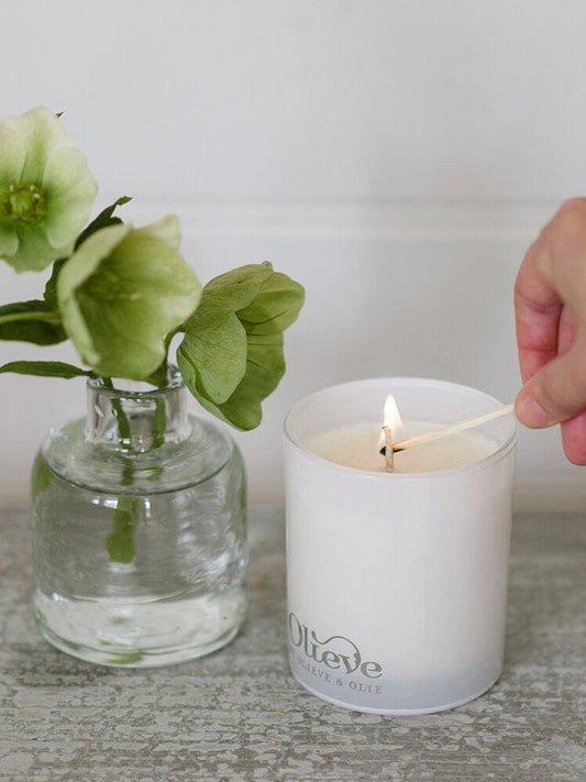 Image of Decor. Product name - Soy Wax Candle Amber & Lotus in Assorted colour by brand - Olieve & Olie