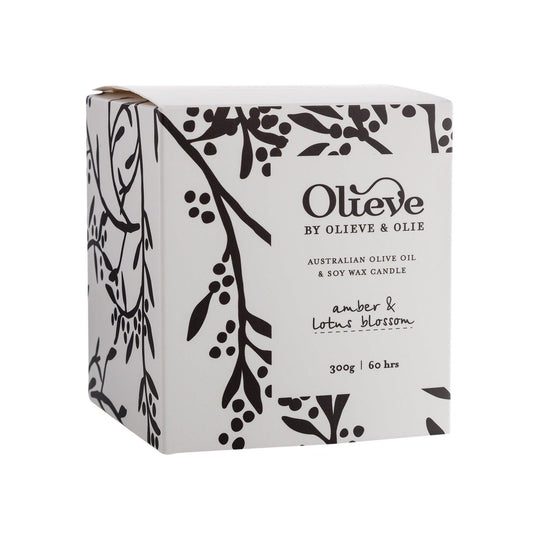 Olieve & Olie Soy Wax Candle Amber & Lotus (Assorted)