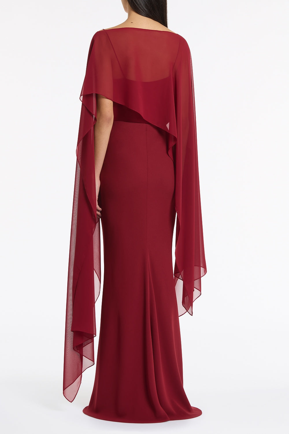 Carla Zampatti Cabernet Georgette Cascata Wrap (Red)