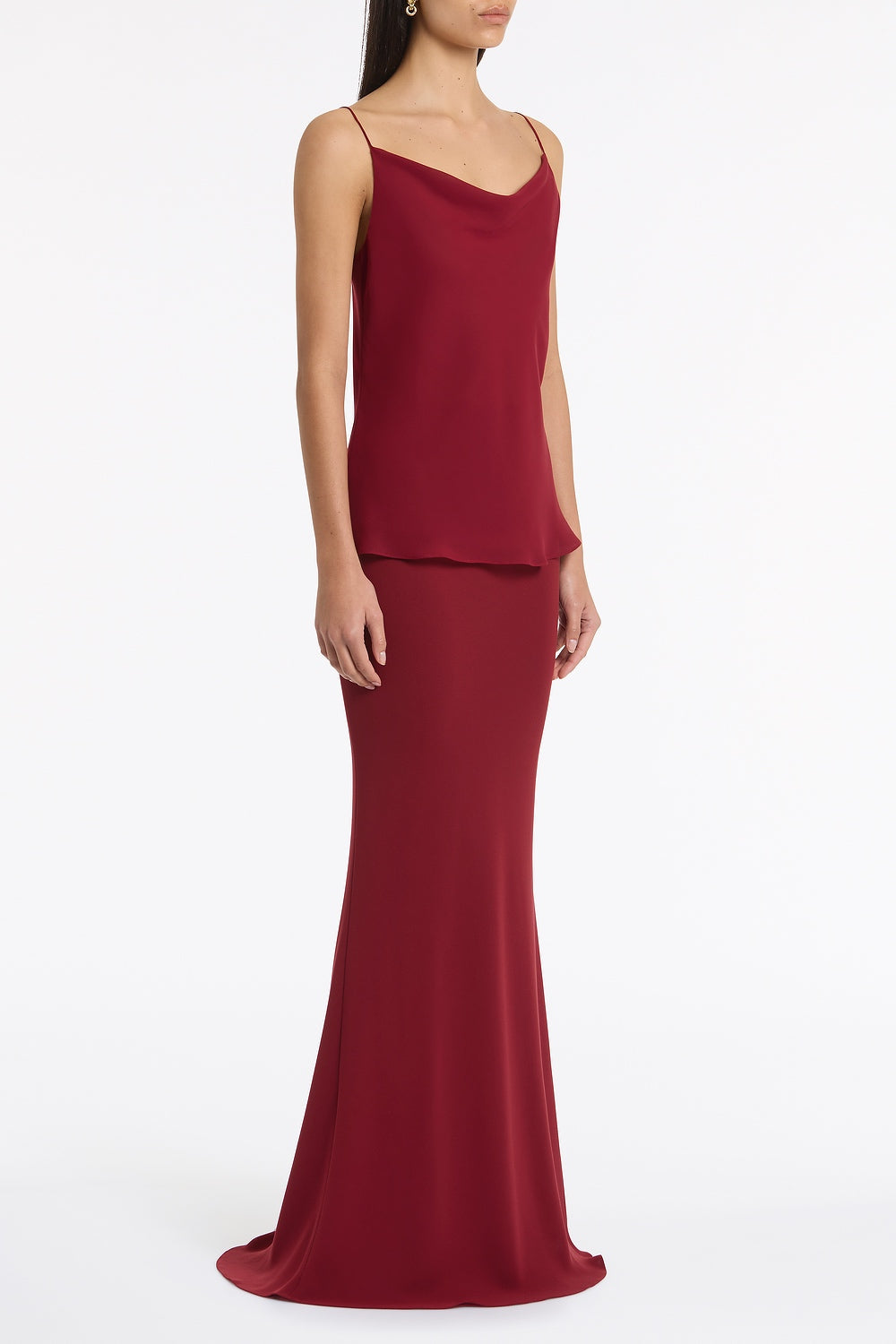 Carla Zampatti Cabernet Georgette Cowl Neck Camisole (Red)