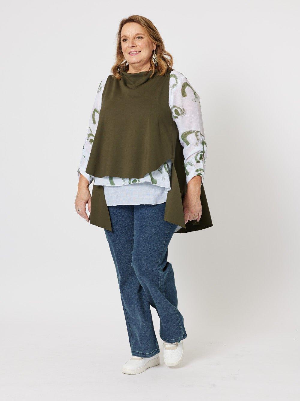 Clarity C CAMERON LAYER TOP (Khaki)