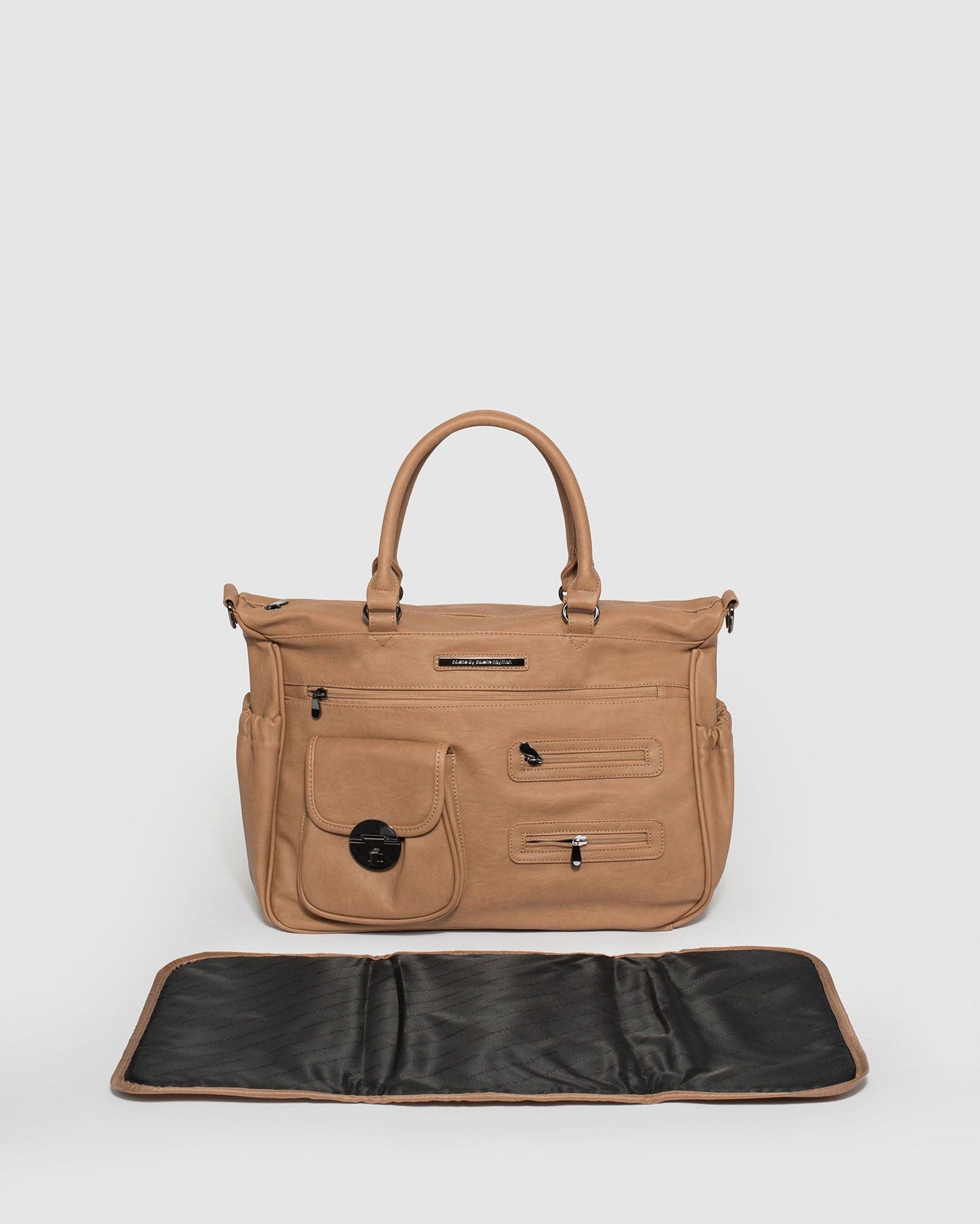 Colette by Colette Hayman And Gunmetal Baby Bag (Caramel)