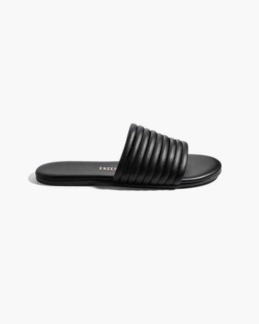 Image of Slippers. Productname: Caro Black in Black colour by brand - TKEES
