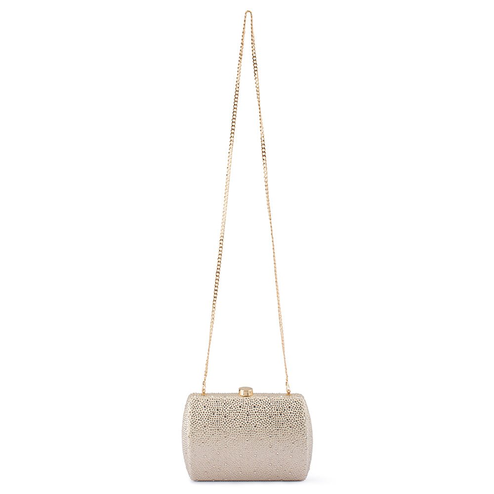 Olga Berg CAROLINA Crystal Clutch (Champagne)