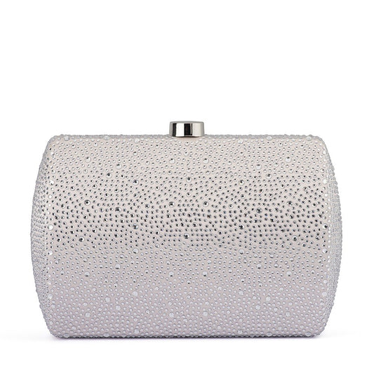 Olga Berg CAROLINA Crystal Clutch (Silver)