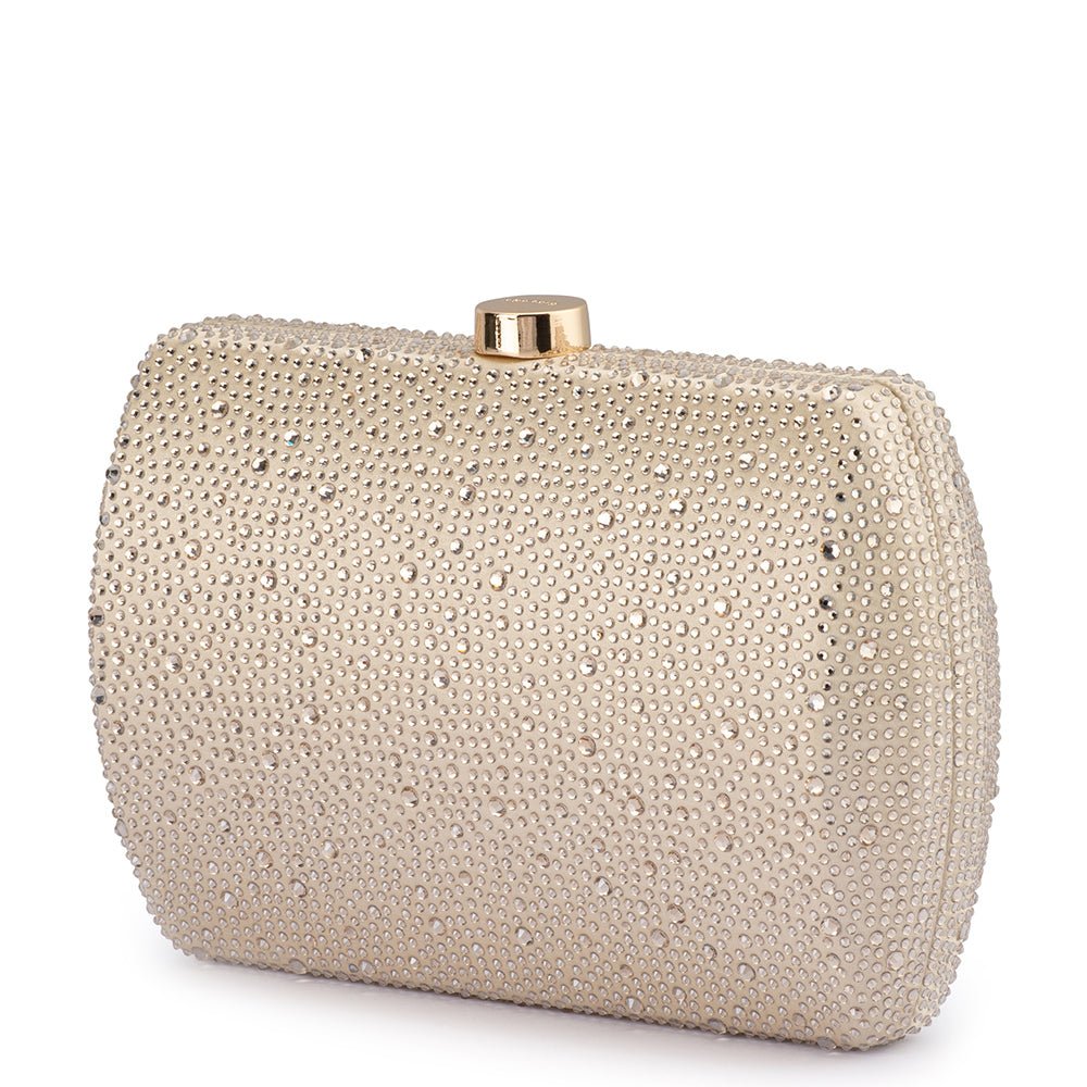 Olga Berg CAROLINA Crystal Clutch (Champagne)