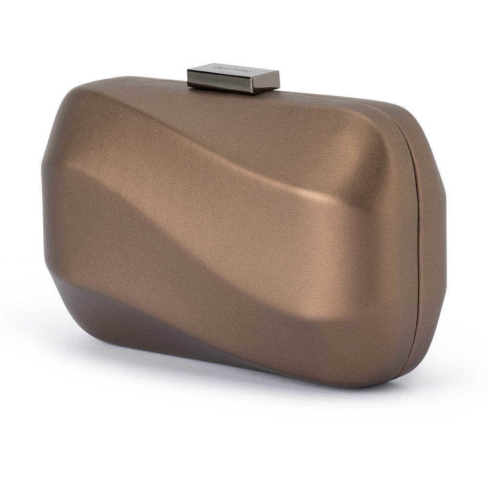 Olga Berg CAROLINE Wavy Clutch (Bronze)